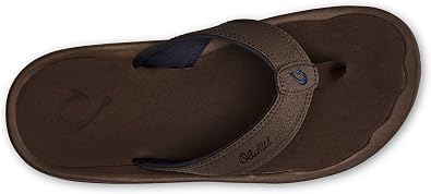 OluKai Ohana Men's Sandals, Water Resistant Flip Flops with Arch Support, Lightweight Comfort for Beach & Travel, Enhanced Traction for Wet Surfaces