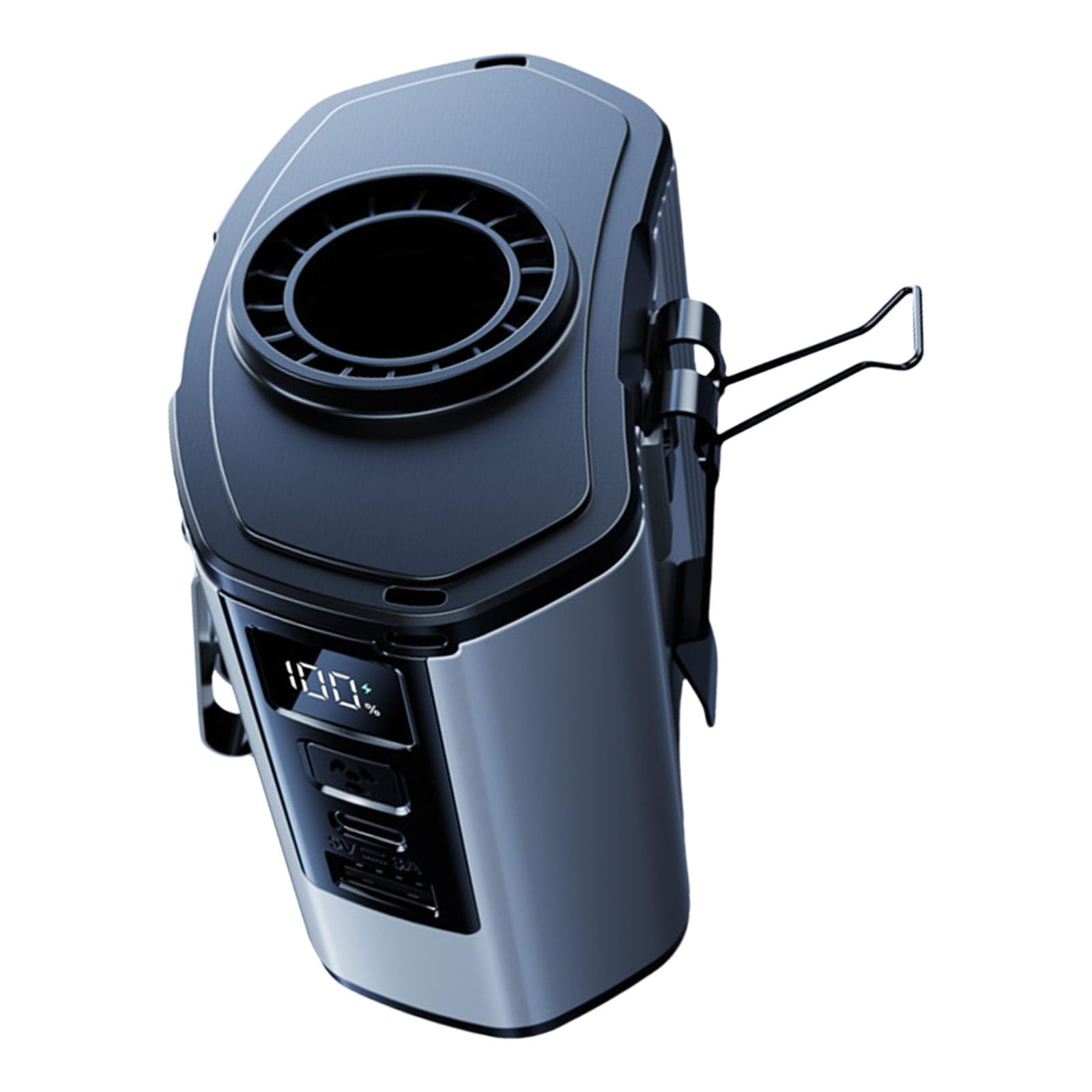 Ventilateur portable clip 12000mAh idéal pour le camping et les nuits d'été