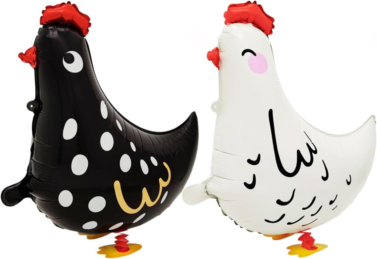 2 Pieces Rooster Balloons, Walking Animal Balloons, Helium Balloons, Farm Animal Balloons, Birthday Decorations, Cute Balloons, Cartoon Animal Balloons, Party Decoration Balloons, Reusable Balloons