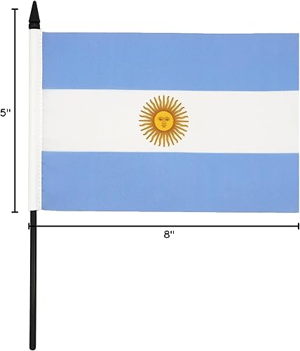 Miniatura 259 de Bandera de mesa Colombia 5'' x 8'' - Bandera de escritorio colombiana 8.3 x 5.5 in - Barra y base de plástico negro - AZ FLAG