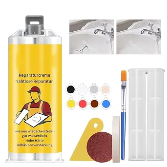 Tile and Granite Repair Kit, 2026 Upgraded Porcelain Tile Stone Crack Repair Kit Color Match, Ceramic, Granite and Marble Repair Professional Kit for Kitchen Bathroom Balcony