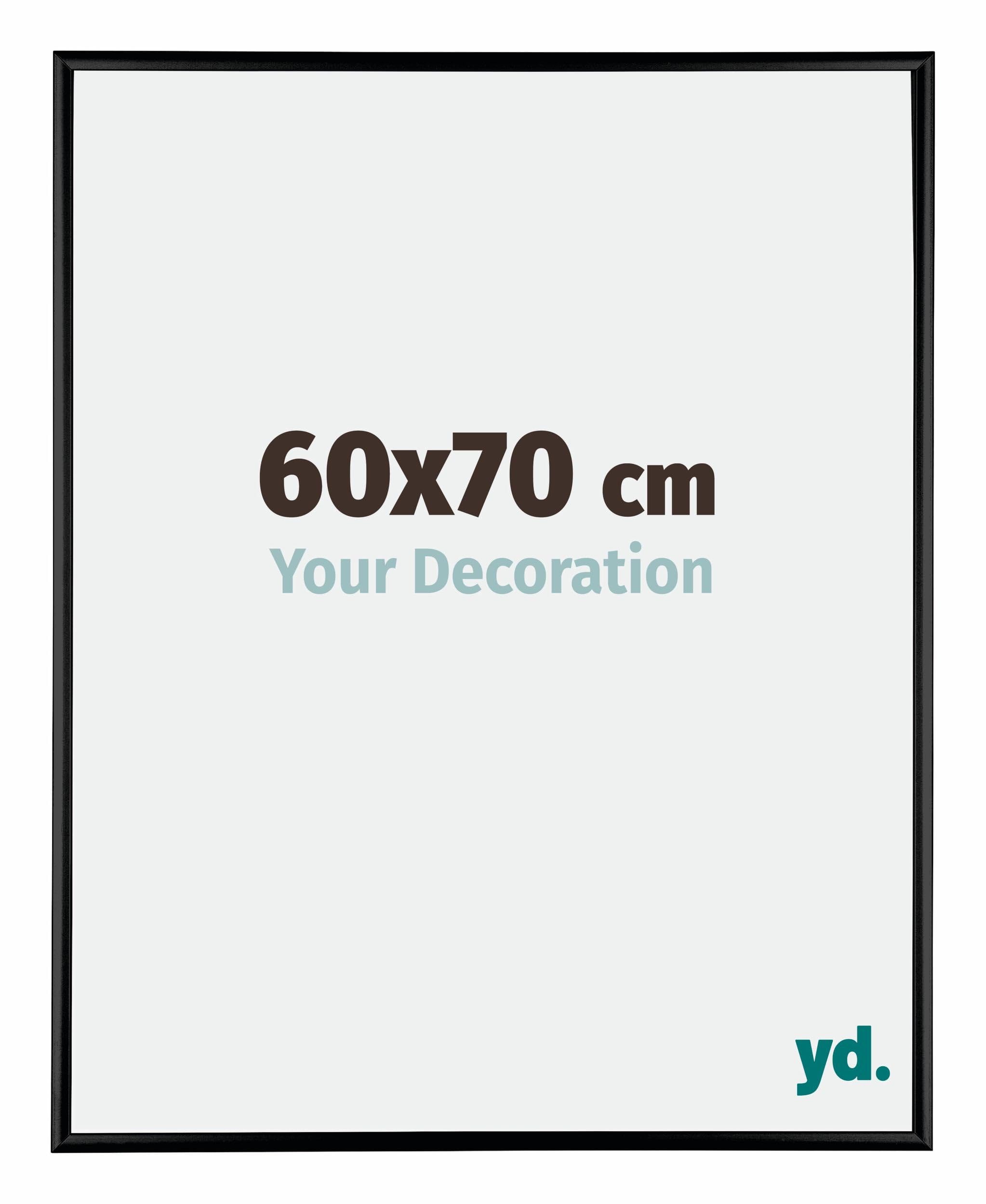 Your Decoration - Picture Frame 60x70 cm - Black High Gloss - Decorative Wall Frame in Aluminium with Antireflection - Frame 60x70 - Kent — image 1