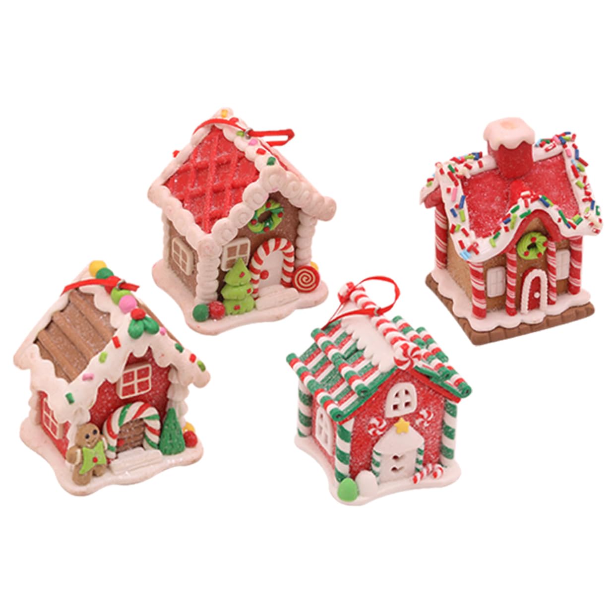 Cabilock 4 Set Set Di Ornamenti Per L'Albero Di Natale Per Le Vacanze Ornamenti Per La Casa Di Pan Di Di Natale Per La Casa Da Tavolo 4 Pezzi 4 pezzi * 4