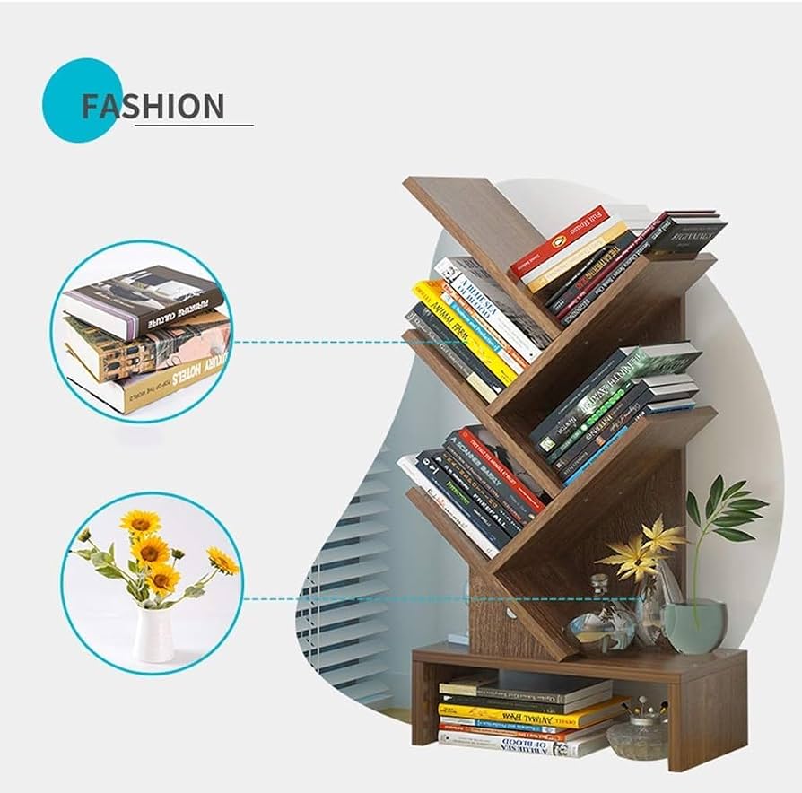 MOOWI Newspaper rack Bookcase Book Shelf Simple Bookshelf Floor