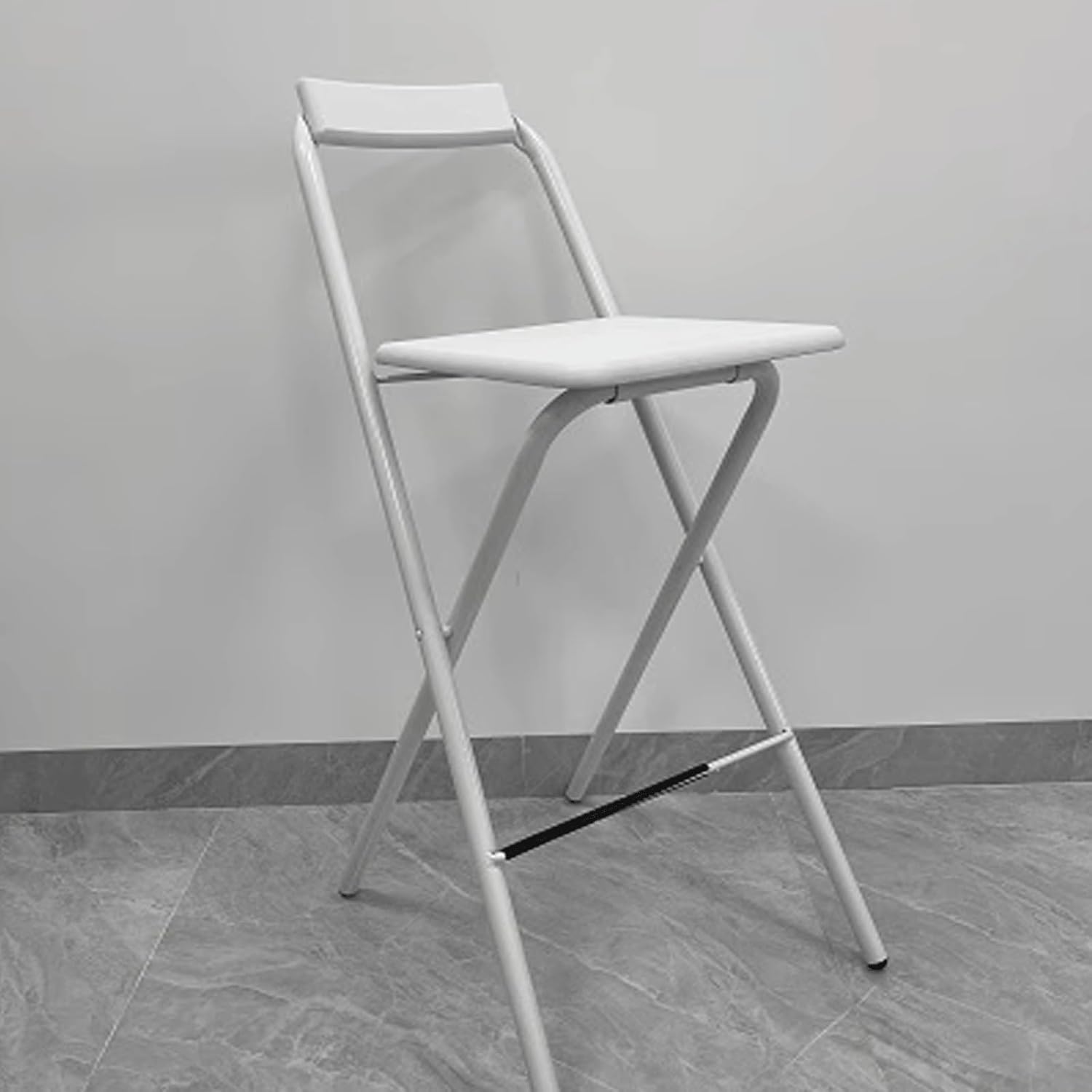 Office Chair Folding Chair Bar High Backrest Folding Chair Cashier Desk Front Desk Home High Creative Bar Stool Fashion Creative Bar Stool (Color : A)