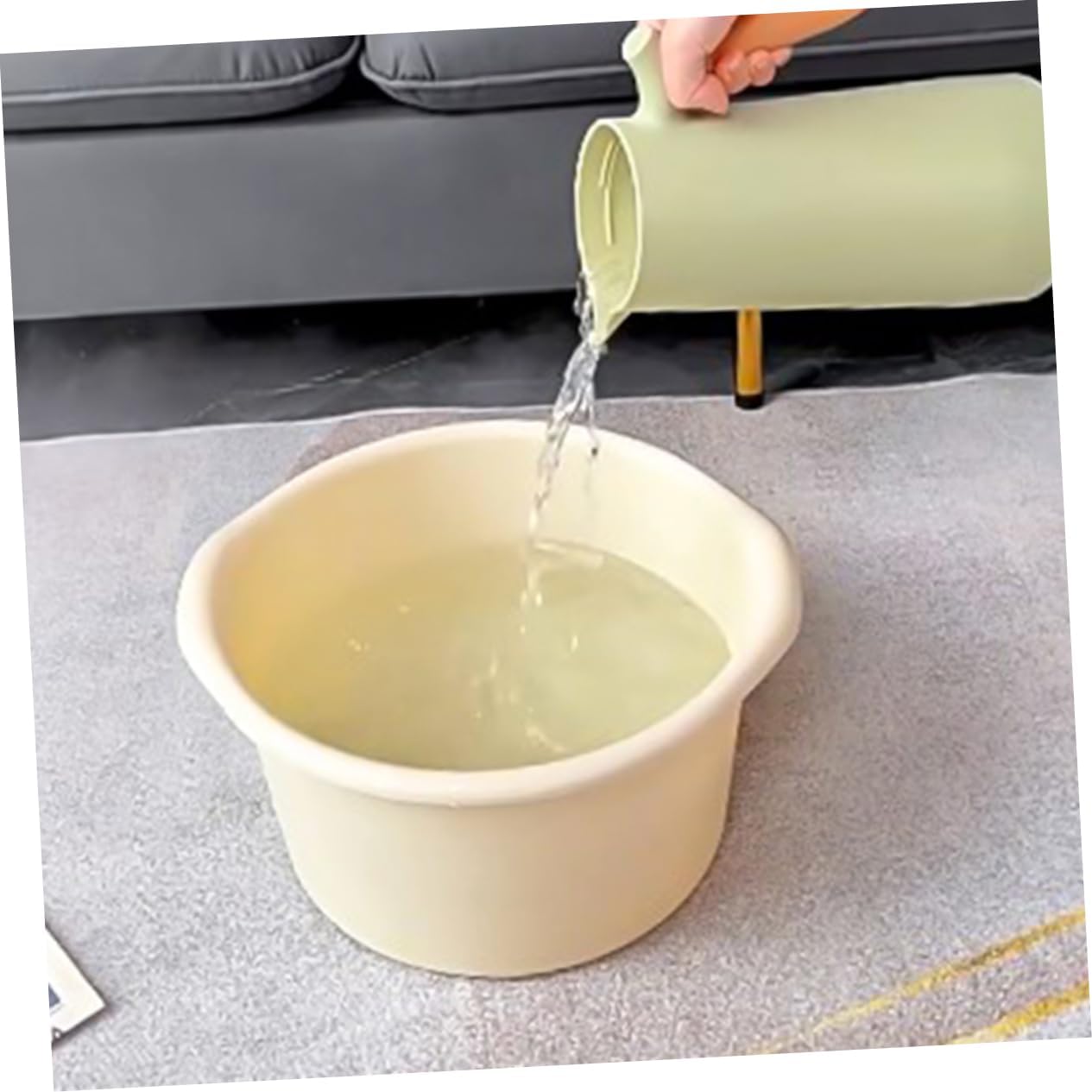 Angoily Foot Tub Foot Soaking Bath Basin Spa Barrel Washing Bucket Soaking Bucket Wash Plastic Basin Home Wash Easy Storage