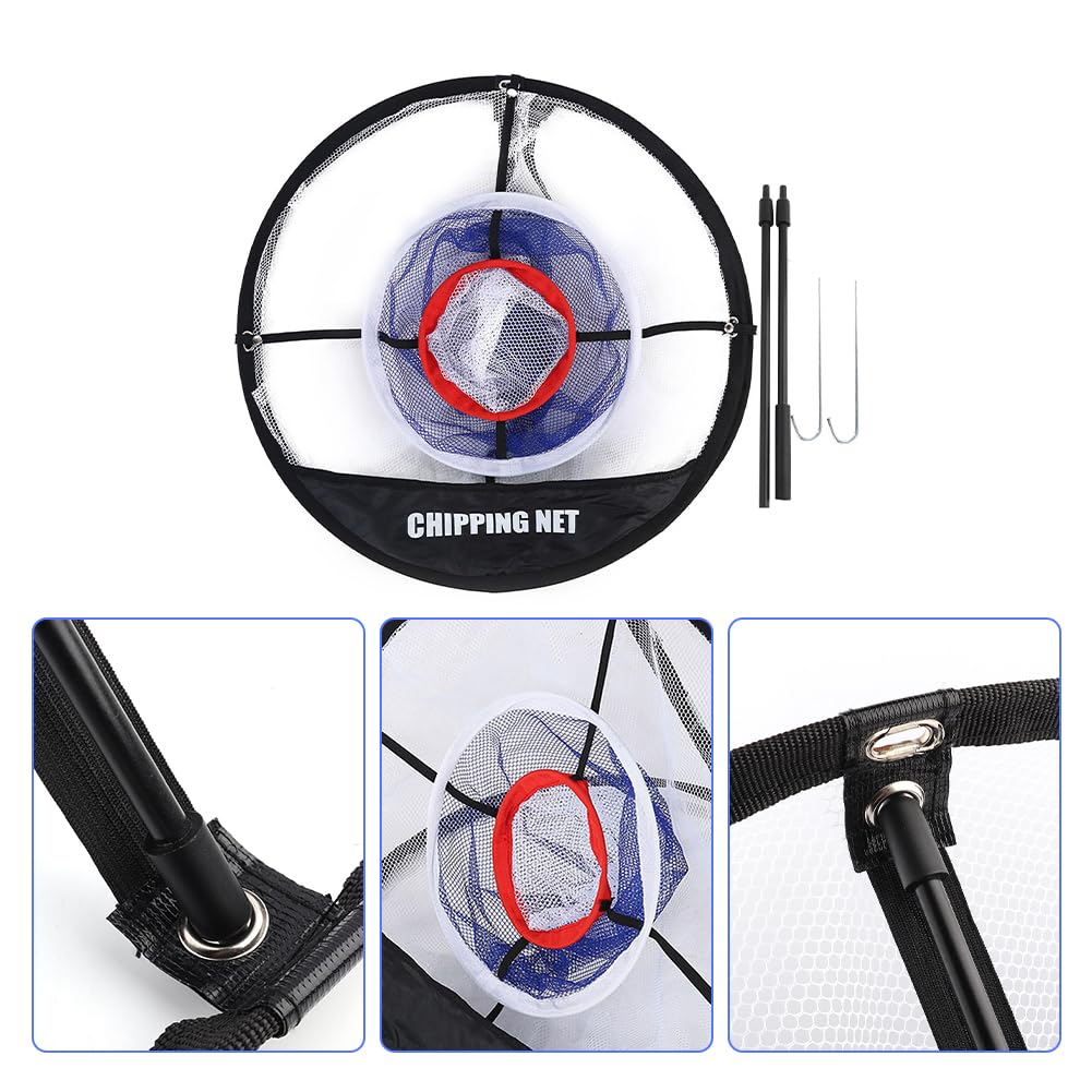 Tiiyee Golf Chipping Net, Redes de Práctica Portátil Red Jaula para Entrenamiento Golfs Drive Poniendo Lona Prácticas Puertas al Aire Libre Putter Interior Accesorios Plegables Interiores