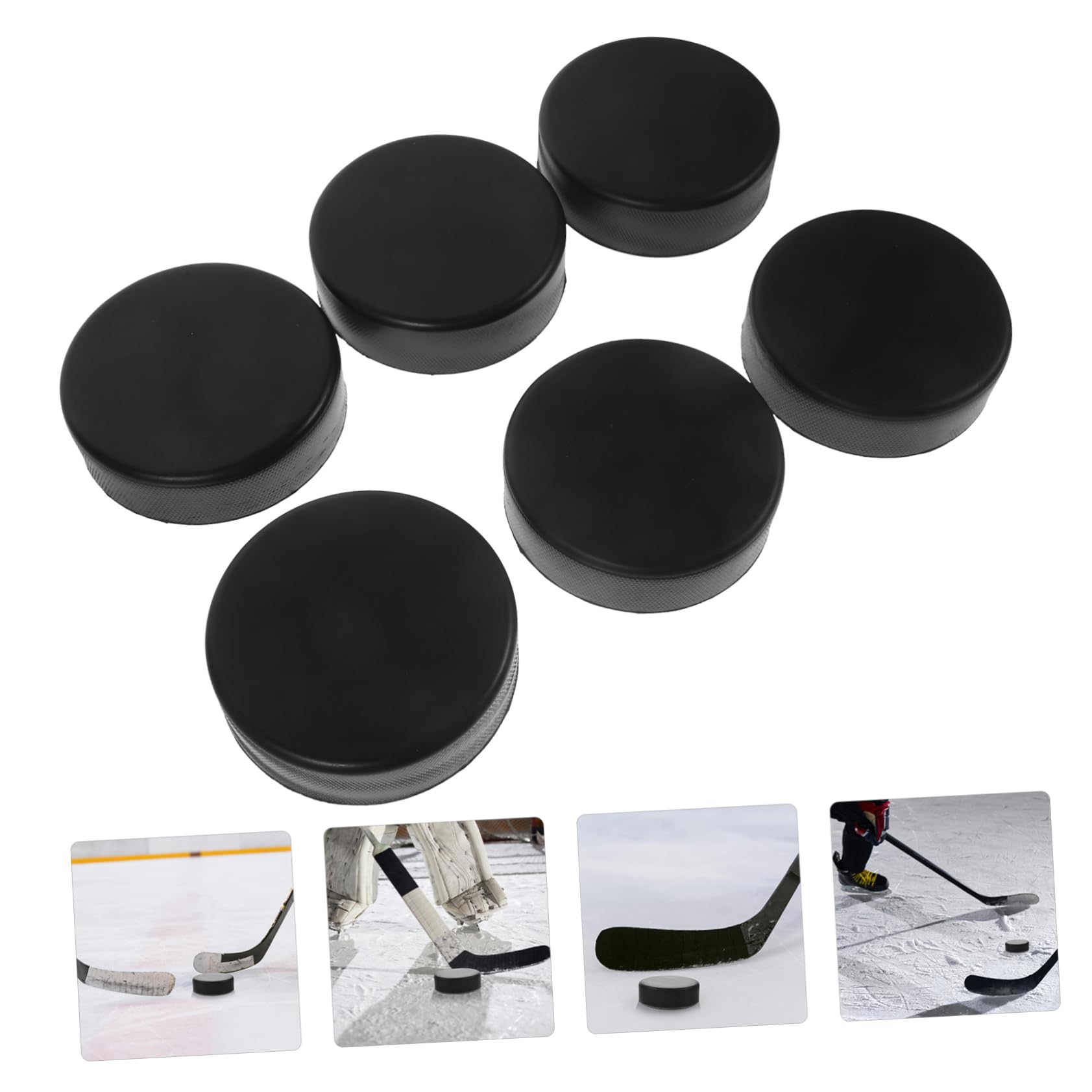 6pièces Rondelles De Hockey pour Entraînement Palets De Hockey De Pratique Équipement pour Débutants