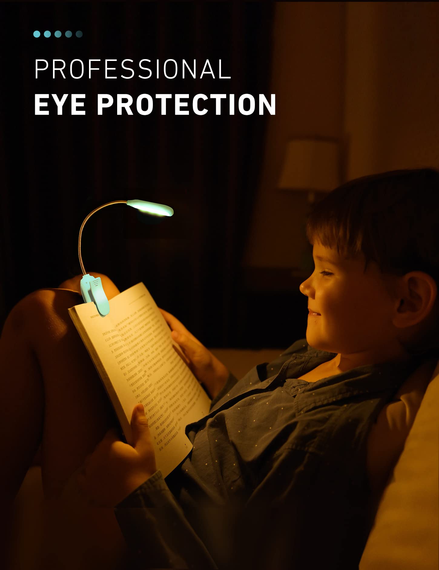 Monotremp Buchlicht zum Lesen im Bett, 3 Helligkeitsstufen × 3 Farbtemperaturen, 70 Stunden Laufzeit, wiederaufladbares Buchlicht, zum Anklippen, leicht, kleines Buch-Leselicht zum Lesen im Bett