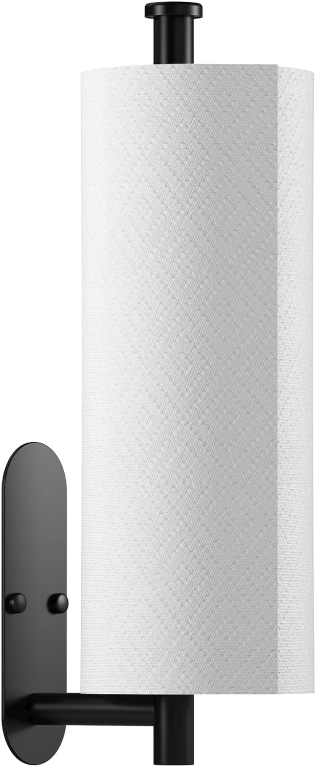 Paper Towel Holder Under for Kitchen, Matte Black Paper Towel