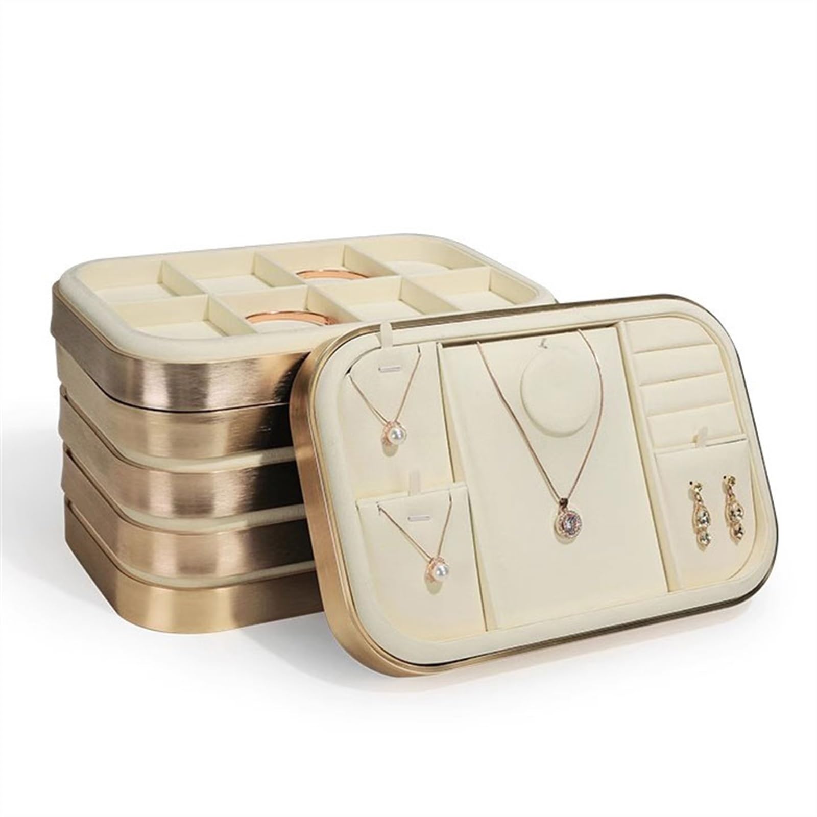Schmuckaufbewahrung Ringe Tablett Schmuck Schublade Organizer stapelbar | For Schubladenringe, Aufbewahrungsbox