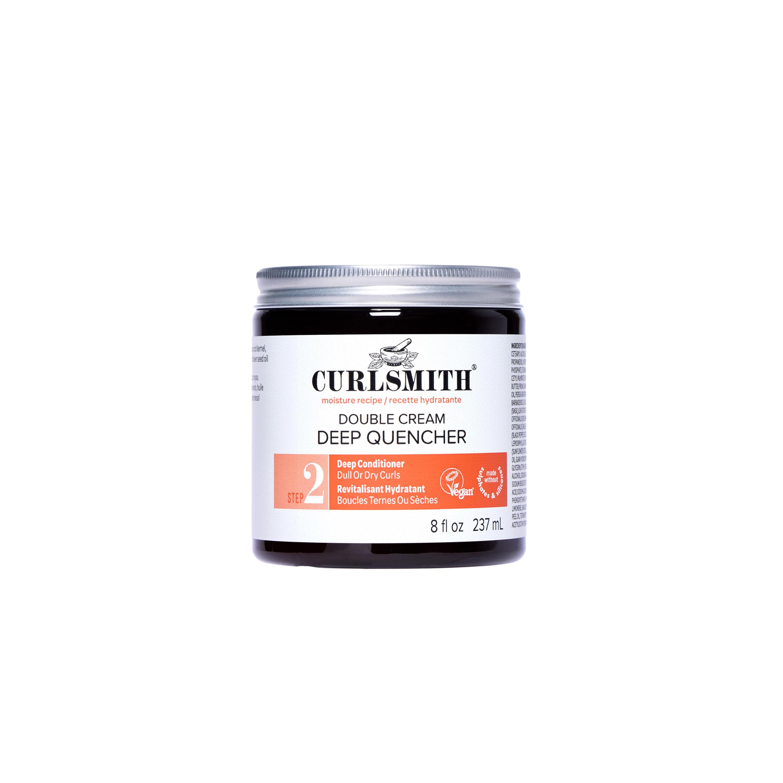 CURLSMITHDouble Cream Deep Quencher - Vegan Moisturising Deep Conditioner for Ultra Dry, Wavy, Curly or Coily Hair (227g)