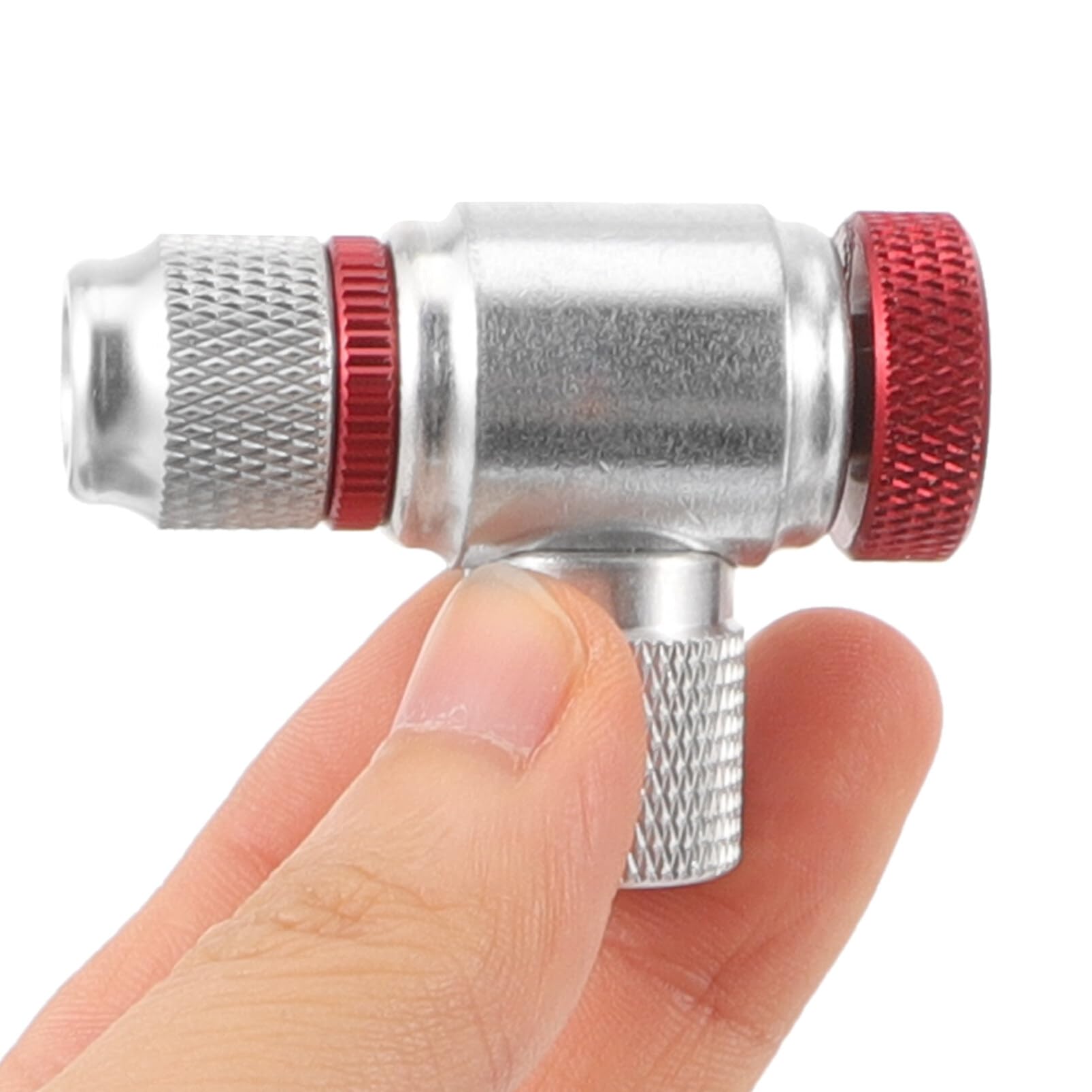 Sosoport Inflator Nozzle Adapter for Bike Fast Tire Inflation Metal Construction Easy to Use