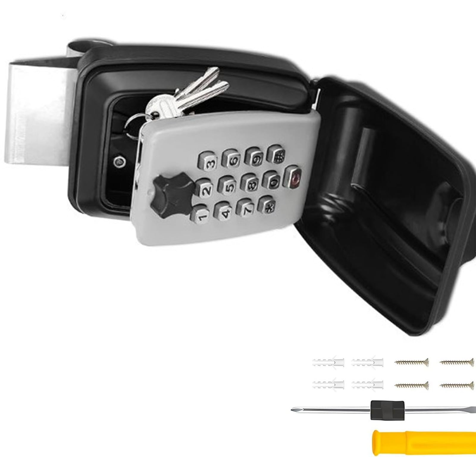Cazstyk Gray Compact Hidden Safe For Window Mount Ideal For Rental Applications Auto Safe