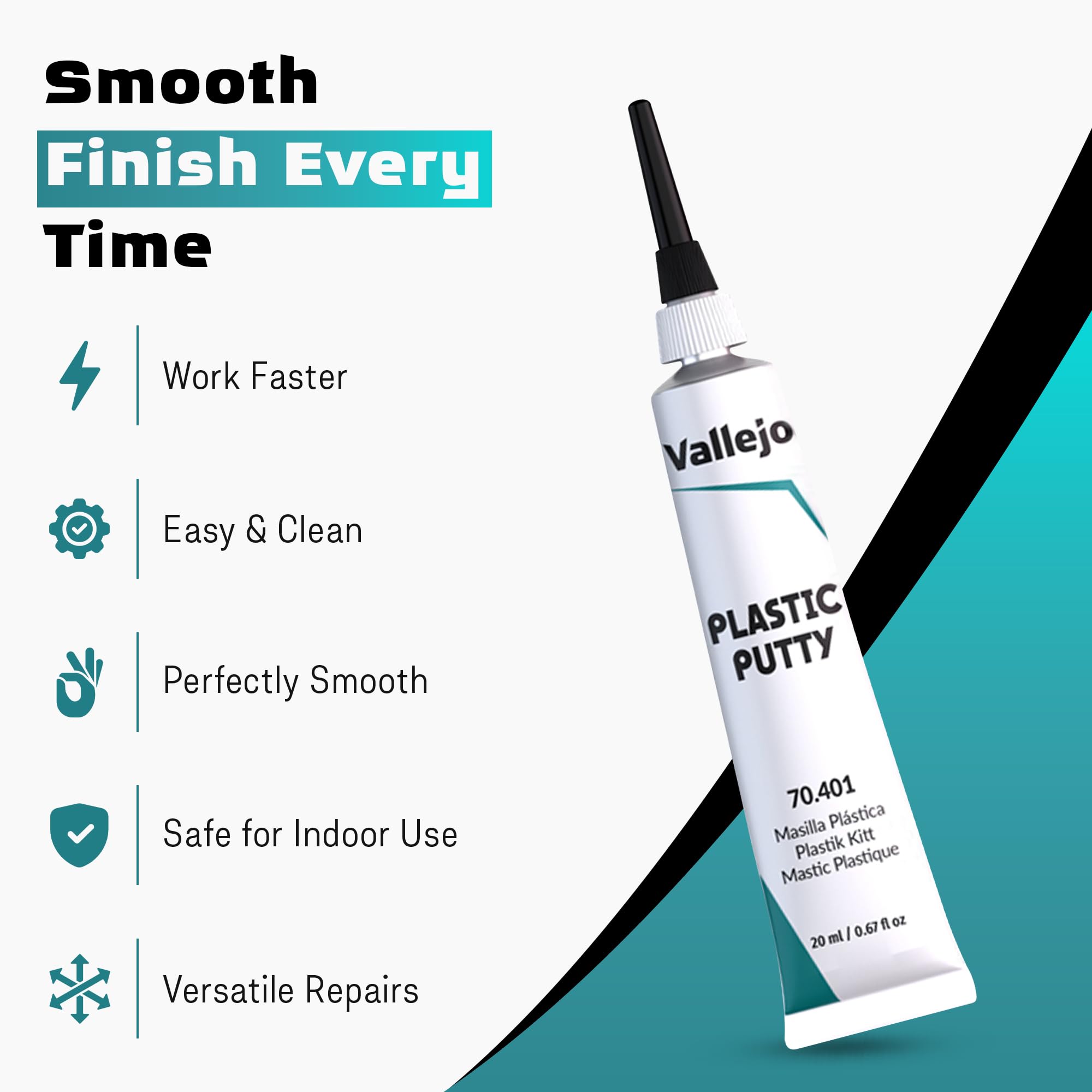 Vallejo Plastic Putty 20ml Twin Pack, White - Image 2