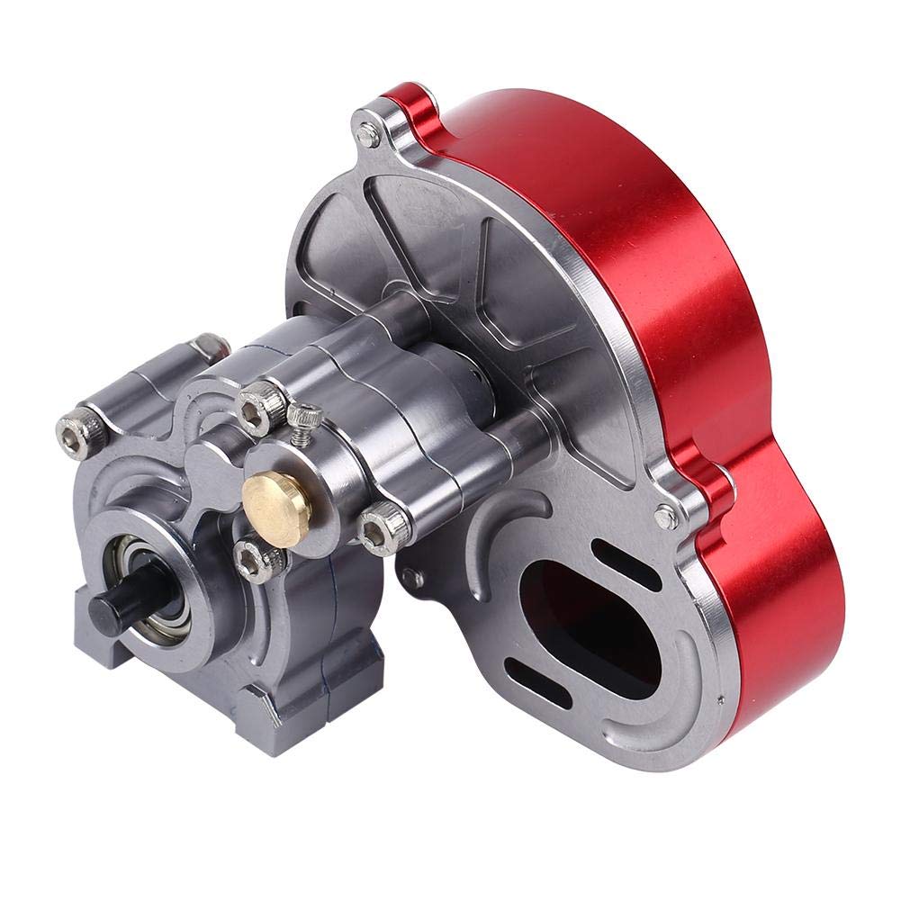 Gearbox,Upgrade Accessory Center Gearbox with Motor Mount for AX10 SCX10 1/10 Scale RC Crawler Car Metal Transmission Center Gearbox Center Gear Box Mount