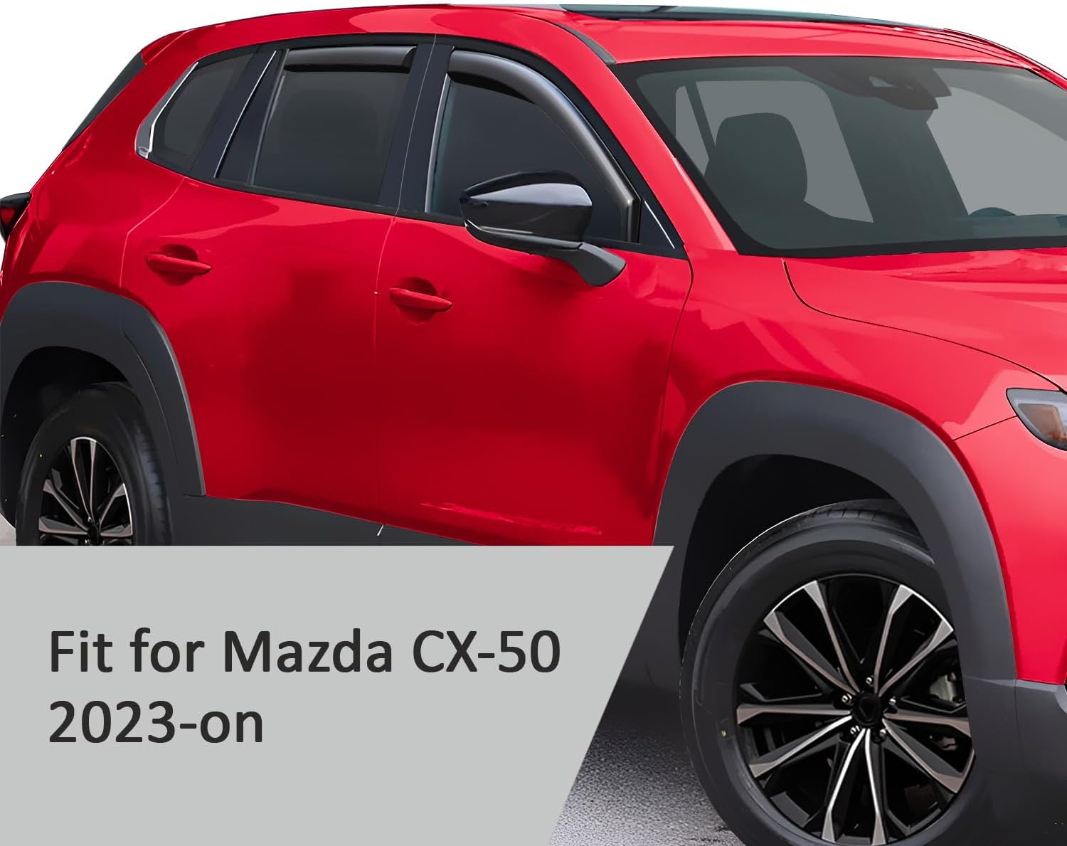 Voron Glass in-Channel Extra Durable Rain Guards for Mazda CX-50 2023-2026, Window Deflectors, Vent Window Visors, 4 Pieces - 200818