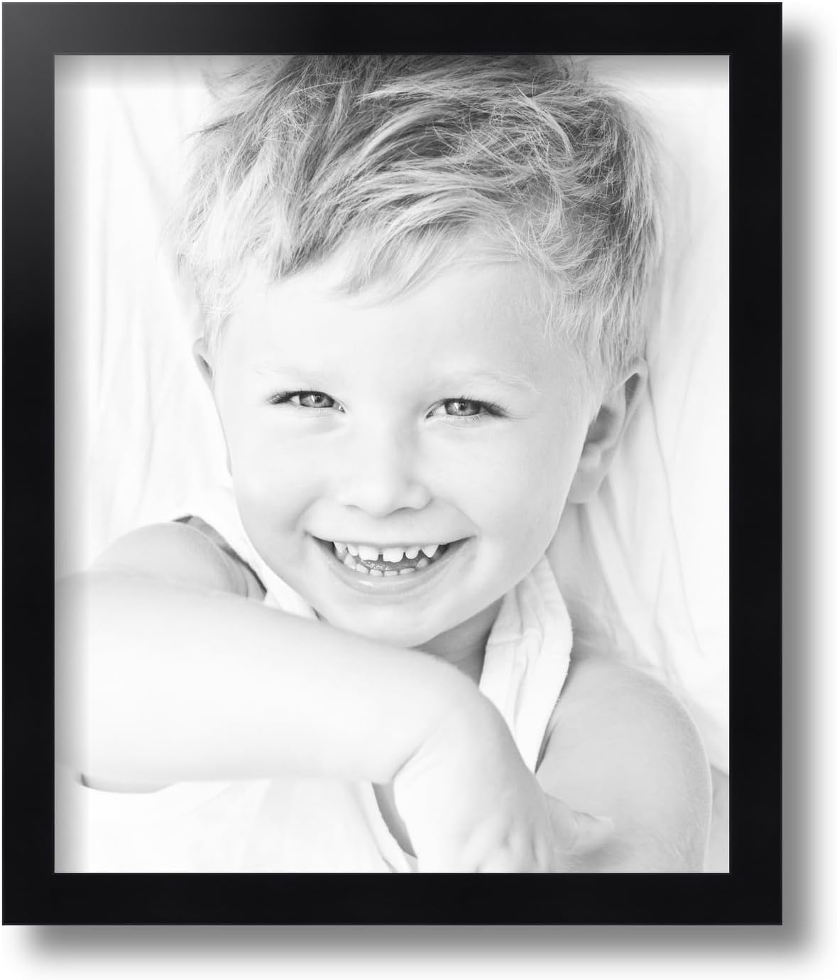 ArtToFrames 10x12 inch .75 Satin Black Stem - .5 Rabbet Wood Picture Frame, 2WOM10010-10x12