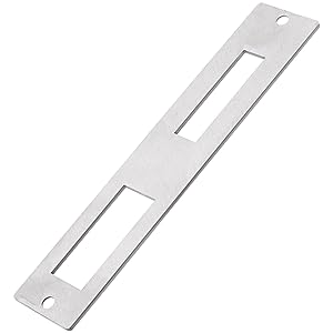 EMSea 1pc Placa Cierre Puerta Acero Inoxidable 172 Mm X 33,7 Mm para Manija Puerta Cerrojo Seguridad Placas Cierre Puerta Interior Exterior Abridor Puerta Eléctrico Plateado (completamente Cerrado)