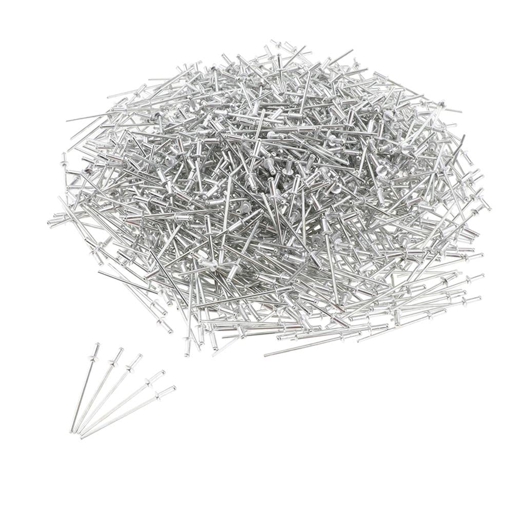 1000 Rivets Tete Dome Ouvert Aveugle 2.4mm, 2.4x6mm