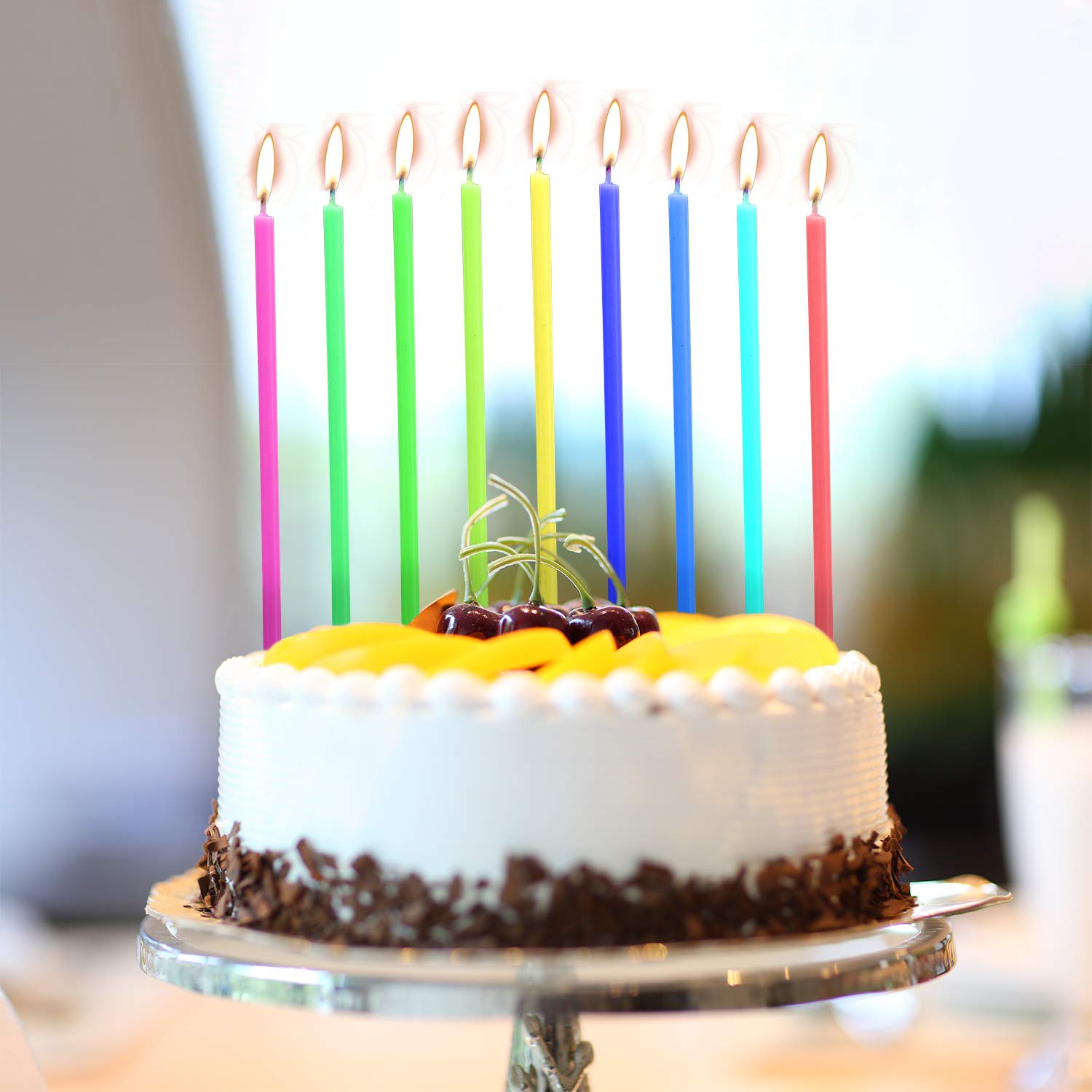 Sinmoe 20 Bougies D'Anniversaire Arc-En-Ciel Colorées Bougies