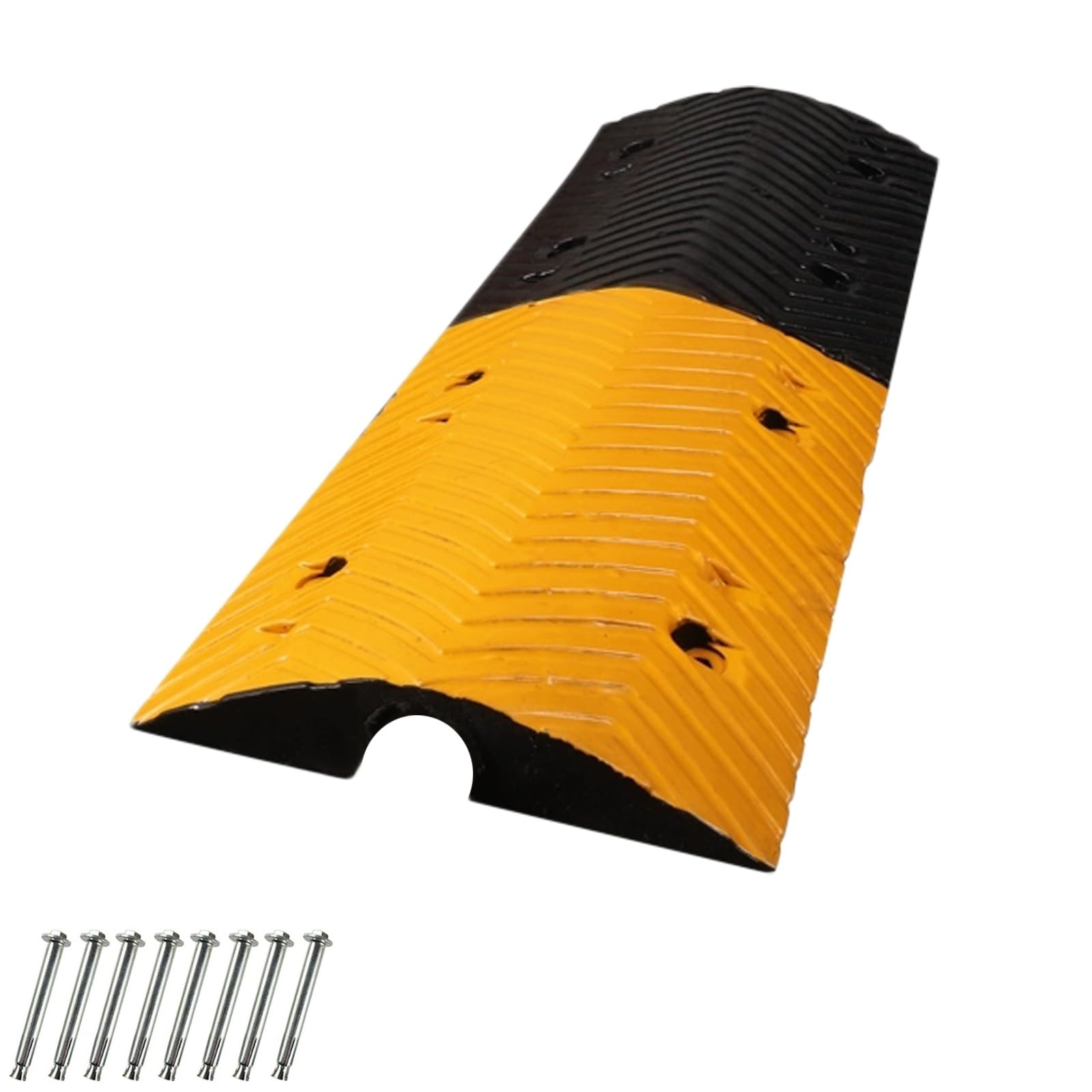 1 Pieza Protector Cable de 1 Canal, Capacidad de 5 Toneladas/Eje Rampa Coche Resistentes, Pasacables Suelo, Canaleta Cables, para Interior y Exterior(100 * 35 * 7.5cm/39 * 14 * 3in)