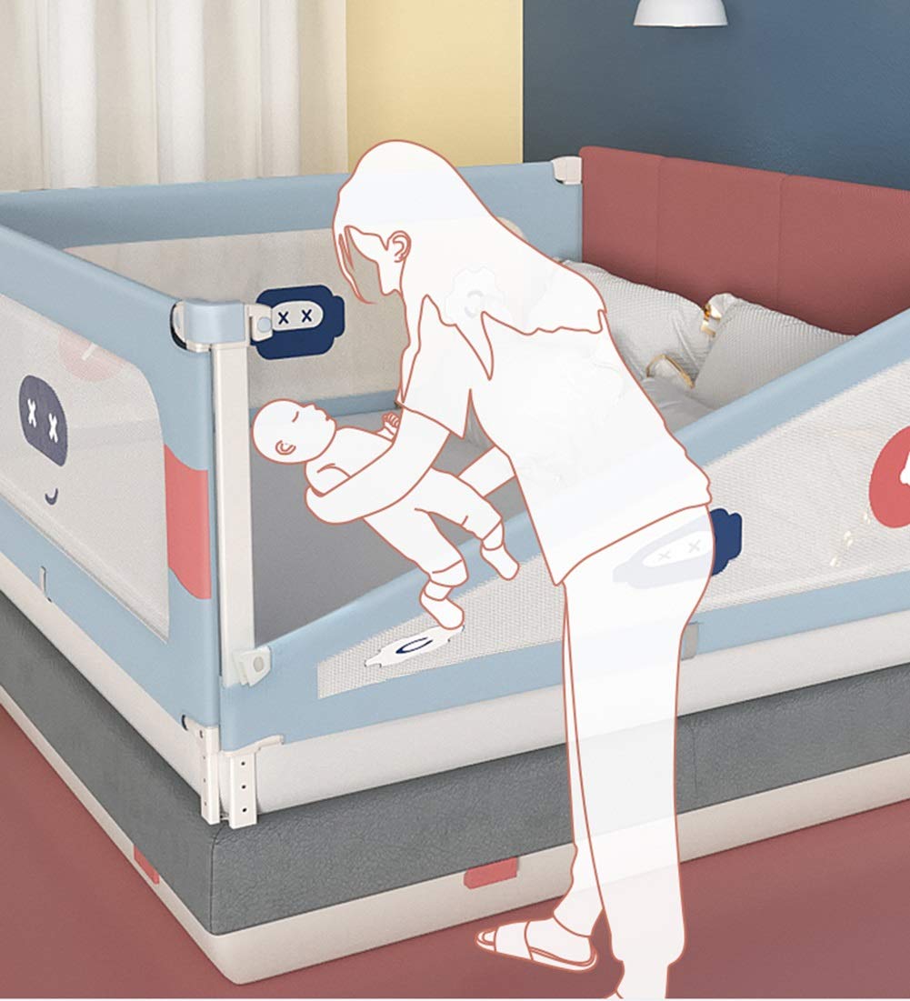 Rieles de Cama, Riel de Cuna Elevación Vertical Seguridad Protección del Sueño para bebés y niños, fácil de operar (Color : Grey, Size : 150cm)