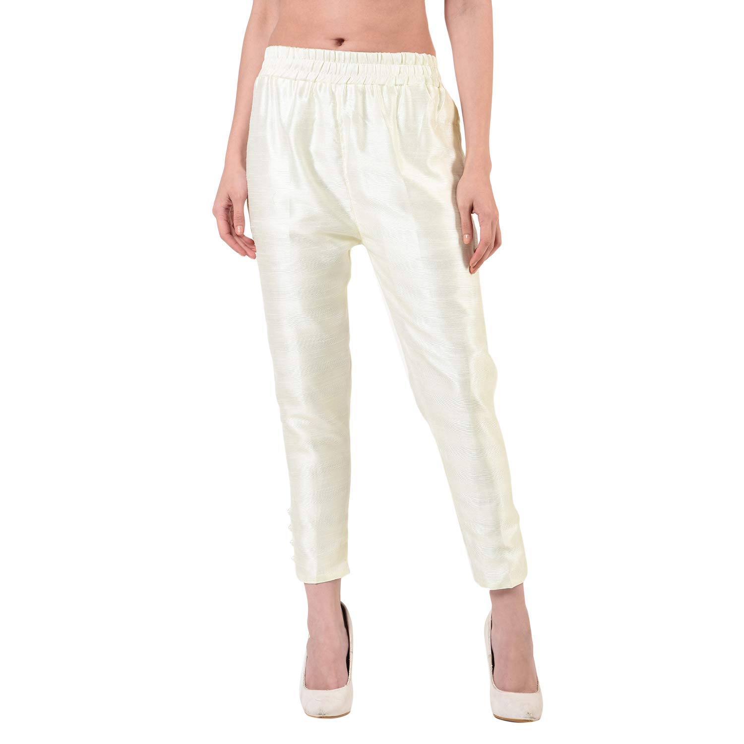 Floreos Full Length Silk Pant with Cotton Lining for Women and Girls