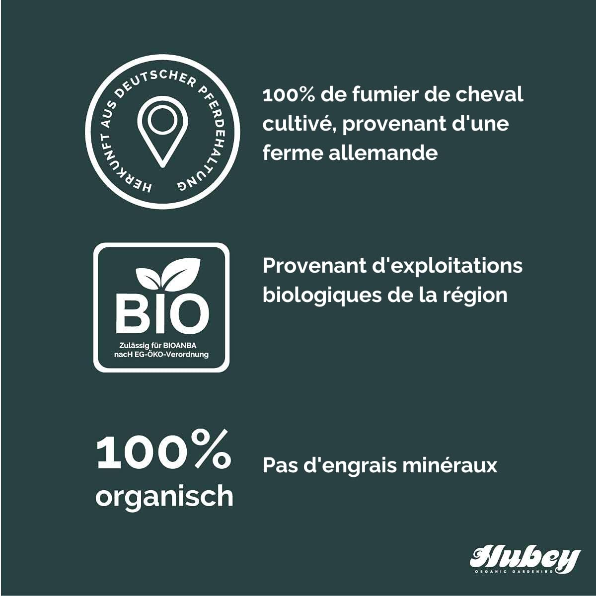 Hubey Seau de fumier de cheval - Engrais biologique pour fleurs - Engrais organique - Engrais naturel biologique - Engrais universel (6 Kg)