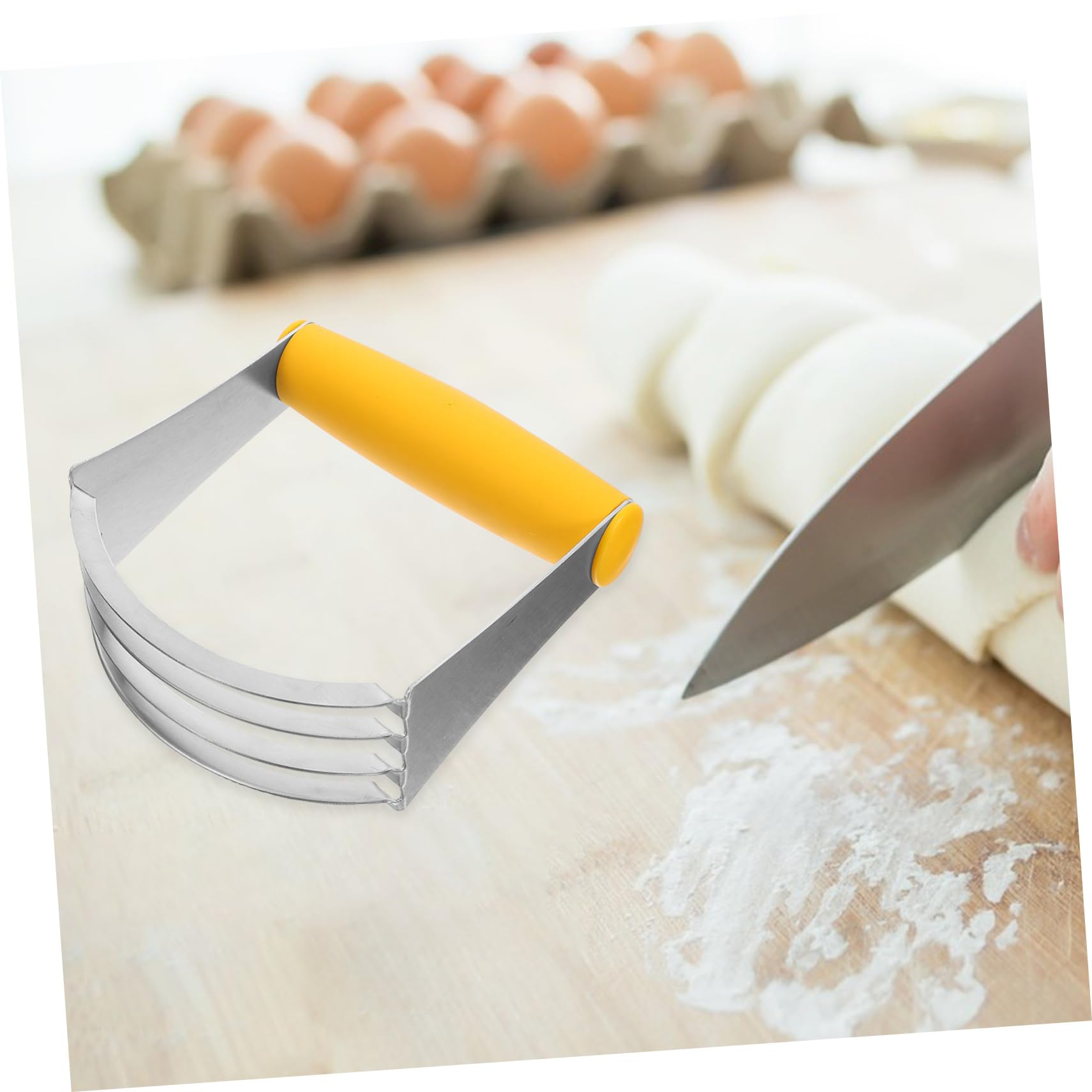 Cabilock 5 Stück Staubtuch Backen Utensil Küchenmehl Bankschaber Rostfreier Mehlschneider Gebäckschneider Backzubehör Mehlmischer aus Metall Teigschneider Teigmischer Rostfreier Stahl