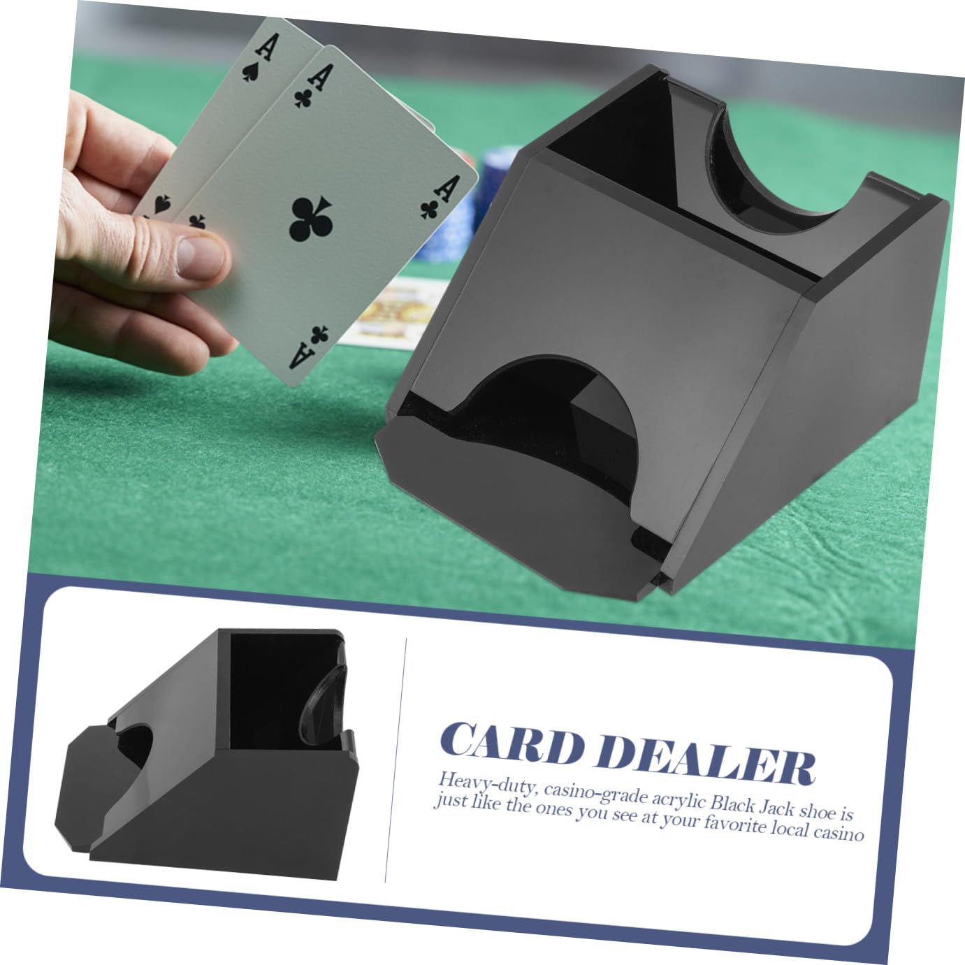 SOIMISS Mazziere in Acrilico per Carte da Gioco Scarpa da Gioco Pratica e Resistente Fornitura di Scarpe per Casa Facile da Pulire e Riutilizzare