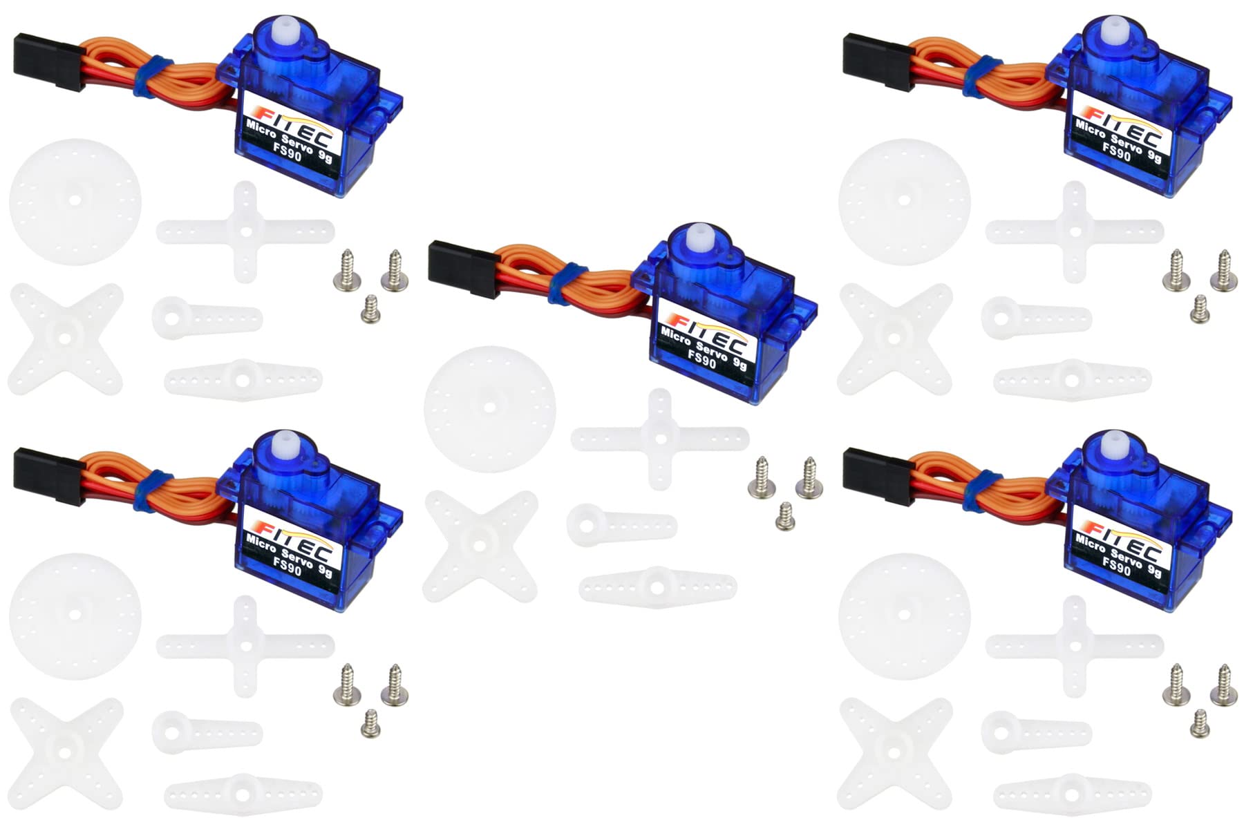 Amazon.com: 5 Pack FS90R Continuous Rotation Servo, Mini Size, 9g