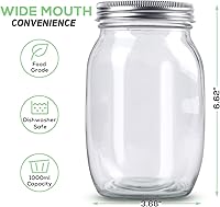 Vista 4 de Kit de tarros de germinación de 2 tarros de albañil de boca ancha de cuarto de galón con tapas de malla de pantalla de acero inoxidable 316, bandeja