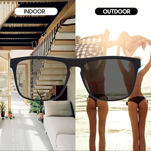 Miniatura 5 de Gafas de sol polarizadas fotocromáticas de conducción de los hombres cuadrado mate marco gafas de deporte al aire libre Ciclismo UV protección gafas