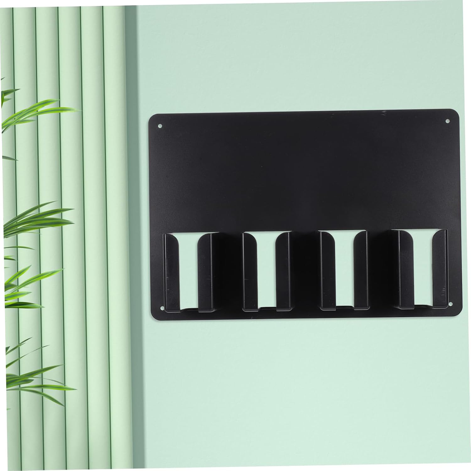 Wall Mounted Hair Clipper Holder Space-saving Barber Station Storage Rack for Hair Salon Tools Multi-purpose Organizer for Combs Brushes and Scissors Black Style
