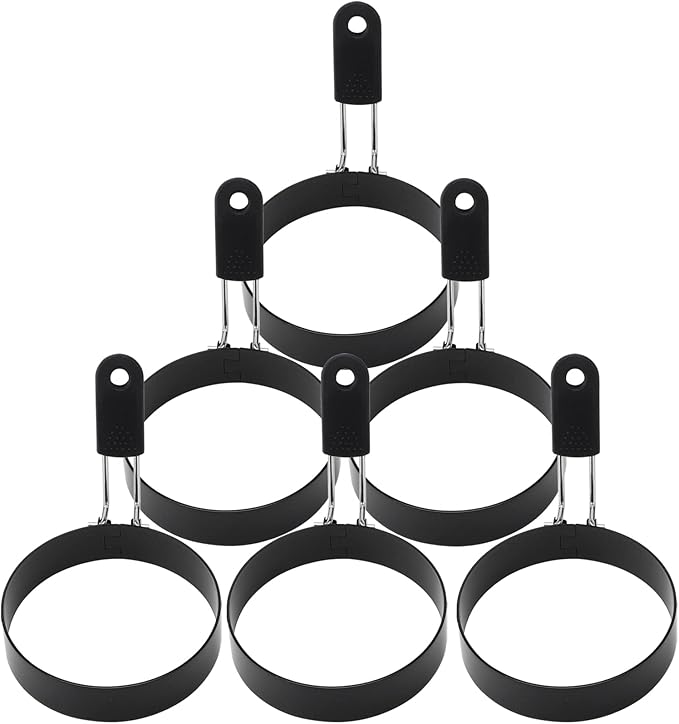 Egg Rings 6 Packs 3 Inch Stainless Steel Nonstick Egg Ring