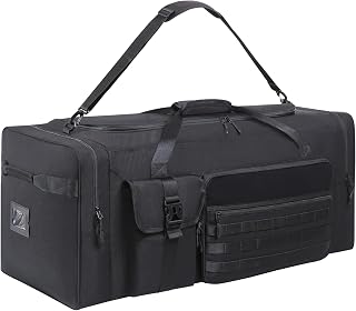 PSLHome 130L 36" Extra Large Heavy Duty Duffel Bag - Oversized Sports Gear Bag for Basketball, Baseball, Hockey, Football, Helmets & Pads (Black)