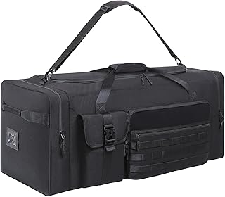 130L Extra Large 36" Heavy Duty Sports Gym and Travel Duffel Bag - Oversized Equipment Gear Bag for Basketball, Baseball, Hockey, Football, Helmets, and Pads - Durable, Giant (Black)