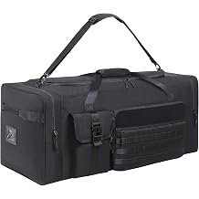 130L Extra Large 36" Heavy Duty Sports Gym and Travel Duffel Bag - Oversized Equipment Gear Bag for Basketball, Baseball, Hockey, Football, Helmets, and Pads - Durable, Giant (Black)
