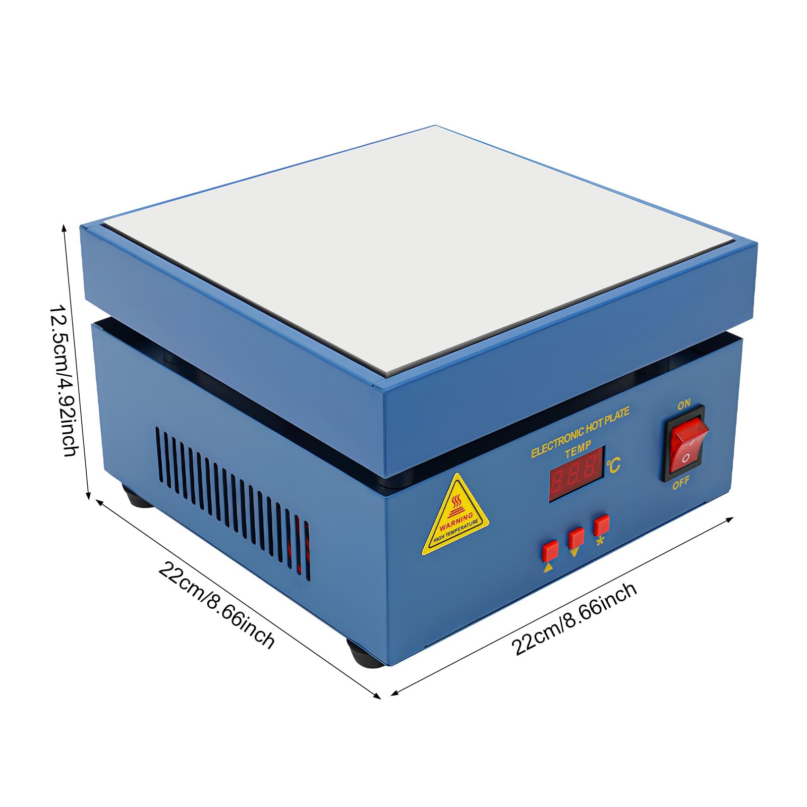 Precalentador Preheating Station AC 200 x 200 mm LCD Microordenador Placa de calefacción eléctrica 800 W Estación de soldadura Placa de calefacción para soldador