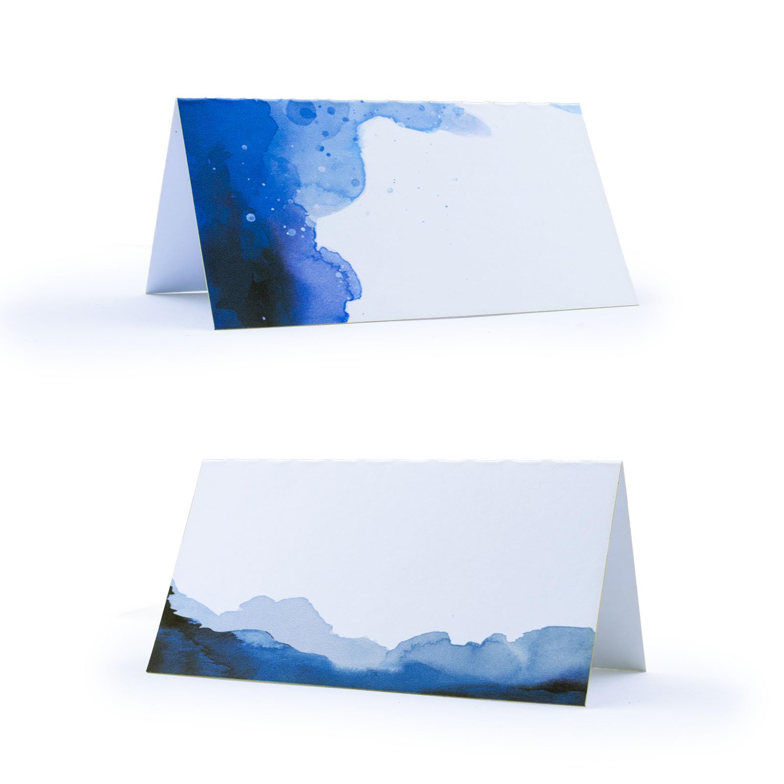 Summer-Ray - 48 segnaposto ad acquerello, colore blu navy, segnaposto per tavolo da matrimonio (lato singolo)