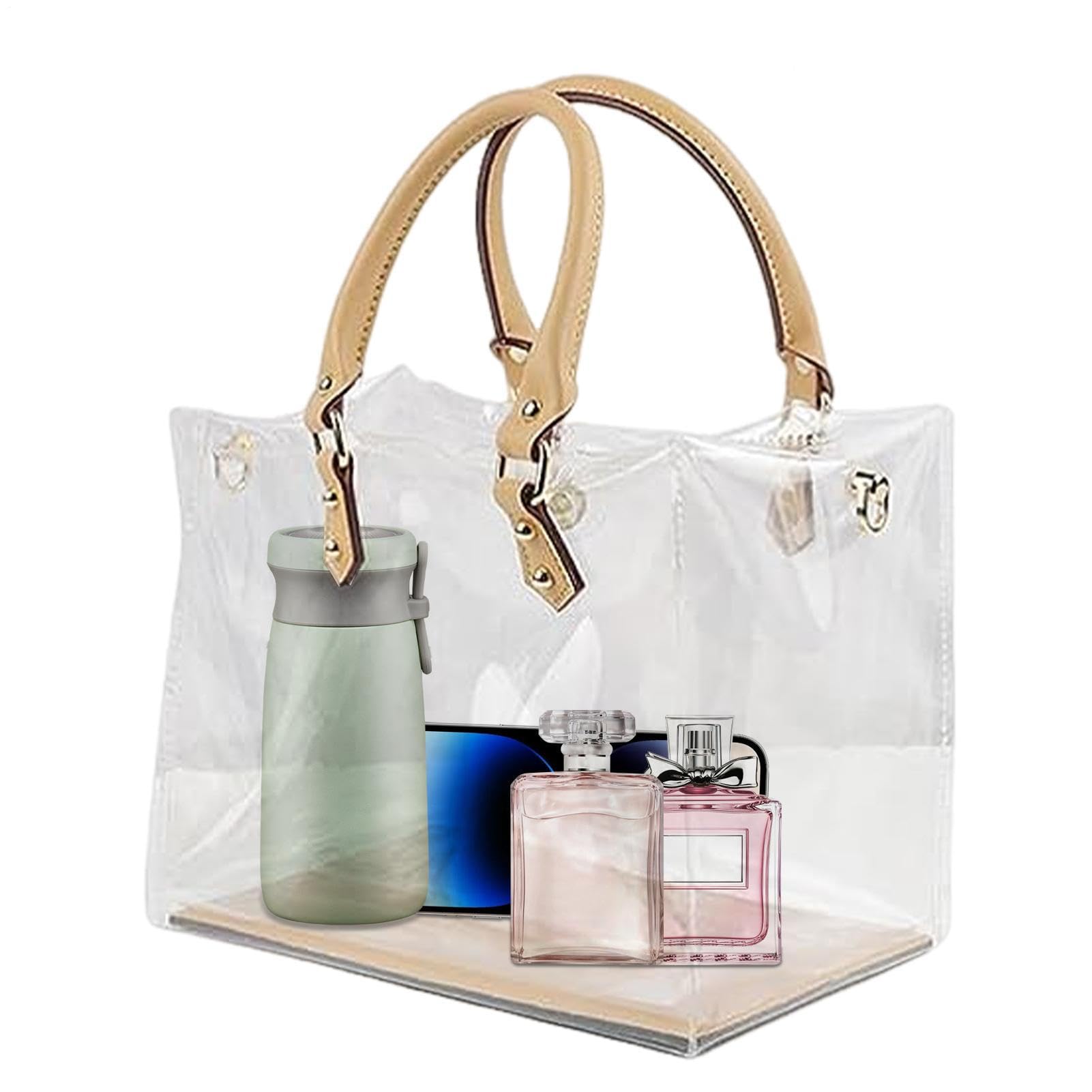 Transparente Stadion-Tasche – transparente Tasche, Reißverschlusstasche | Schultertasche zugelassen für Konzertsäle, Sicherheitstasche für Sportveranstaltungen, klein