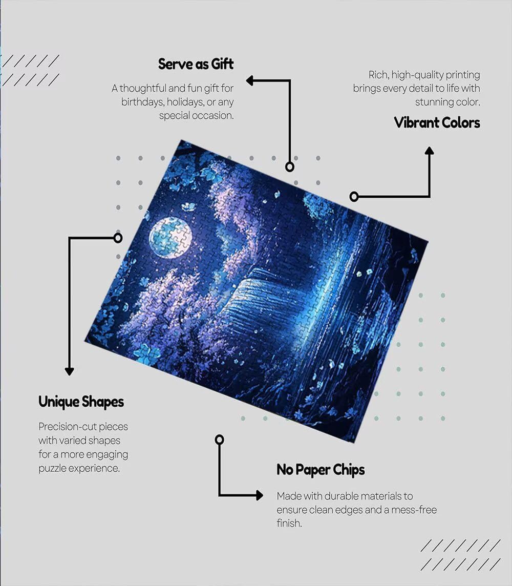 Puzzle 6000 Pezzi Cascata Stellare 3D Puzzle per Adulti Impegnativo, Educa Puzzles Artistico, Divertente E Stimolante Puzzles Decorativo per La Famiglia, Regalo e Decorazione Pareti BXHZW6-954