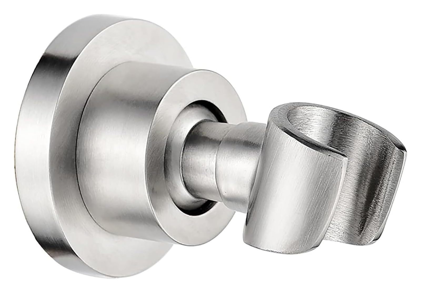 Shower Head Brackets, Adjustable Rotatable Wall Mount Stainless Steel Shower Wand Holder, Brushed(Round)