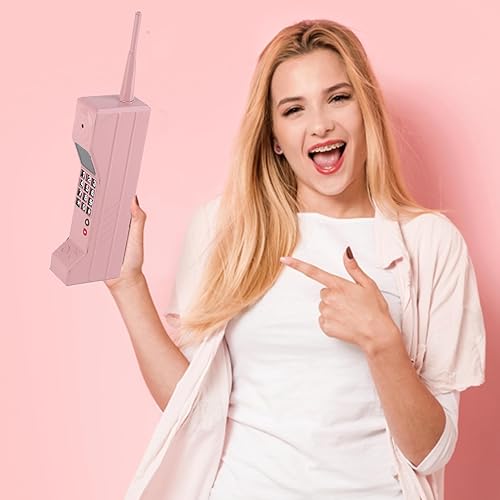 Adorno retro de ladrillo para teléfono celular, modelo vintage de teléfono celular, plantilla de teléfono celular a la antigua moda para decoración