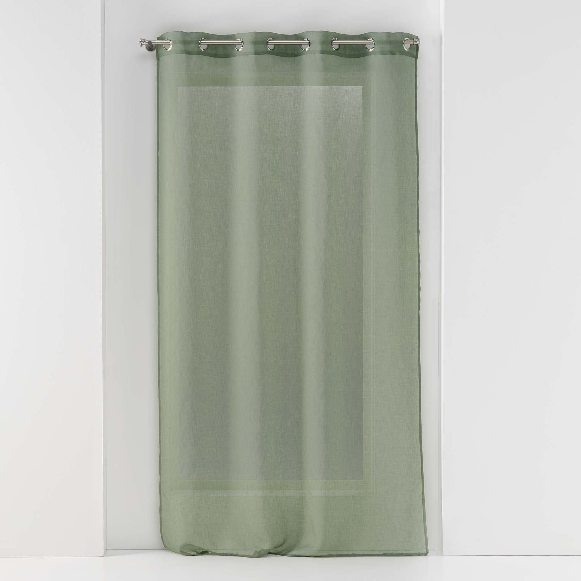 Douceur d'Intérieur, Khaki Sandblasted Eyelet Curtain 140 x 180 cm