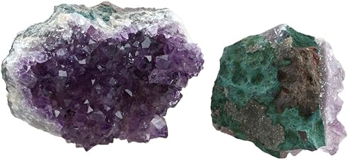 Miniatura 2 de Nupuyai Piedra de muestra de racimo de amatista natural para decoración del hogar, figuras de geoda de cuarzo de cristal crudo para decoración de