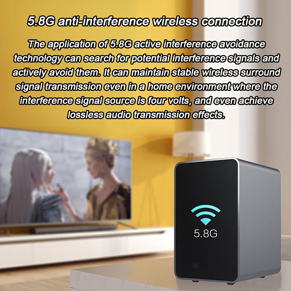RSGK Audio Home Theater 7.1 con Subwoofer Wireless da 6,5 Pollici, Sistema di Altoparlanti Surround Home Theater per TV-Bluetooth E HDMI Arc