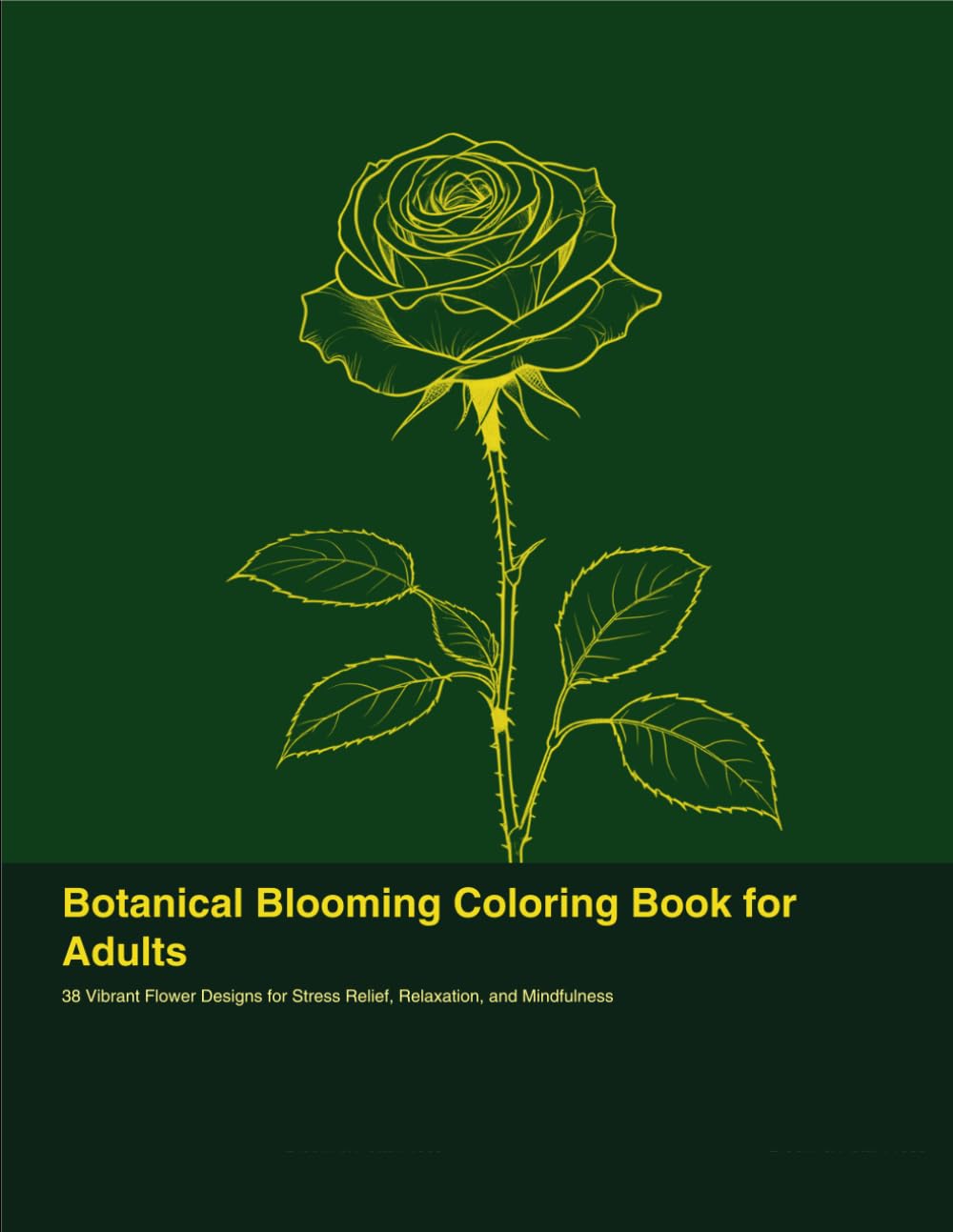 Botanical Blooming Coloring Book for Adults: 38 Vibrant Flower Designs for Stress Relief, Relaxation, and Mindfulness
