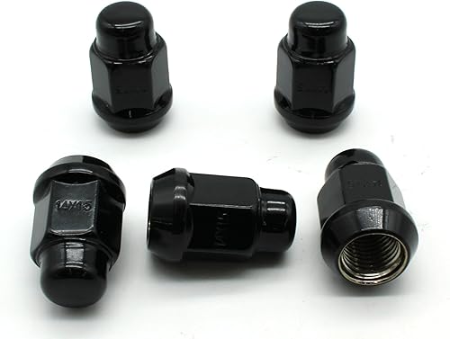 Tornillos de bloqueo de rueda de tuerca de bellota cromados negros de 0.551 in (3564 pulgadas) x 0.059 in (116 pulgadas)